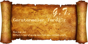Gerstenmeier Taráz névjegykártya